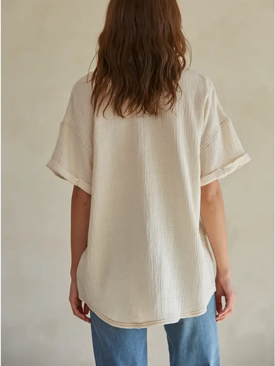 By Together Called To Say Shirt Top in Cream