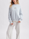 STRIPED FISH COASTAL GRAPHIC SWEATER