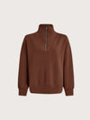 Varley Hawley Half Zip Sweat in Golden Bronze Marl