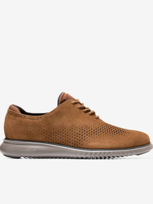  Cole Haan 2.ZeroGrand Laser Wingtip Oxford Lined in Spiced Brown-Raven-Morel