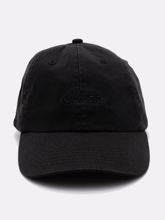 Larissa Loden Fuck Script Baseball Hat - Black Letters