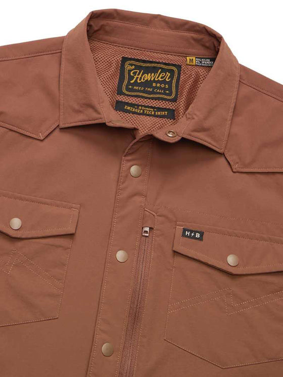 Howler Bros Emerger Tech Longsleeve in Mink Brown Austin texas