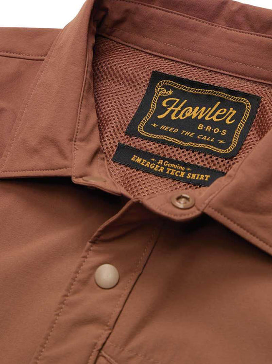 Howler Bros Emerger Tech Longsleeve in Mink Brown