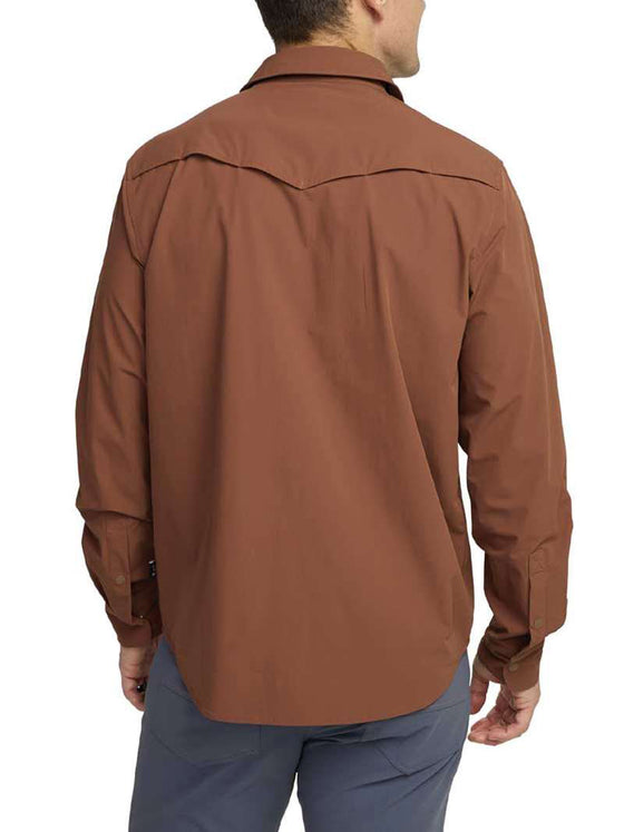 Howler Bros Emerger Tech Longsleeve in Mink Brown