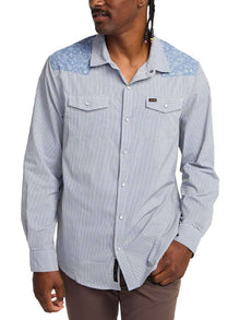  Howler Brothers H Bar B Tech Longsleeve - Wild Rag in Blue Mirage