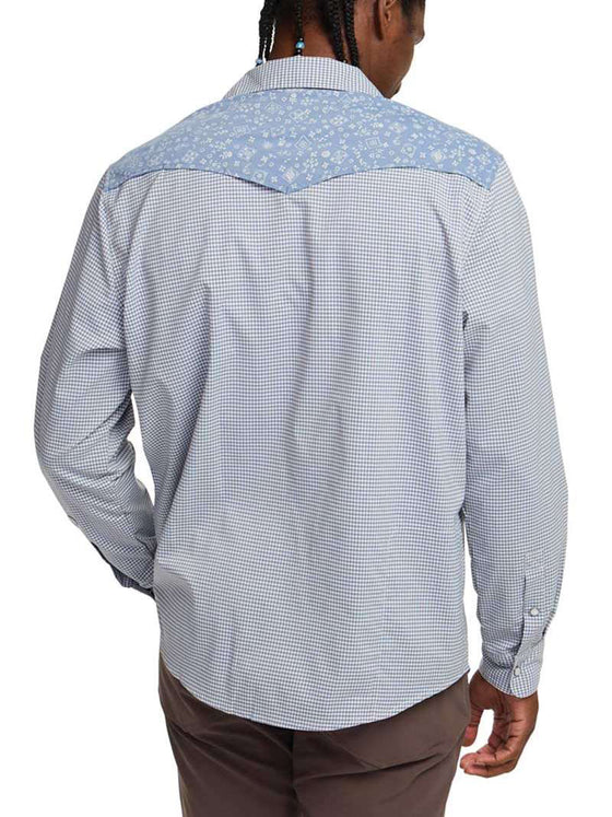 Howler Brothers H Bar B Tech Longsleeve - Wild Rag in Blue Mirage