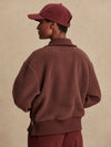 Varley Roselle Half Zip Fleece Pullover in Deep Mahogany quarter zip