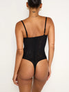 Mesh Bustier Bodysuit in Black