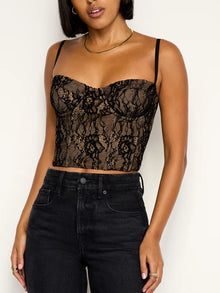  Good American Lace Bustier in Black