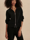 Varley Gibbs Zip Through Sweat in Black
