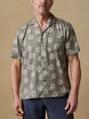 Faherty Brand Short-Sleeve Breeze Camp Shirt Island Olive Fireworks