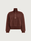 Varley Roselle Half Zip Fleece Pullover in Deep Mahogany
