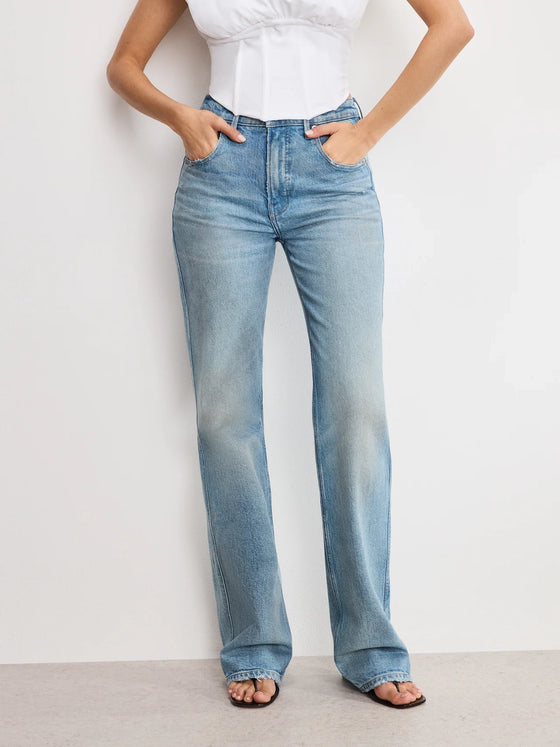 Good American Good Cowboy Bootcut Jeans in Indigo998