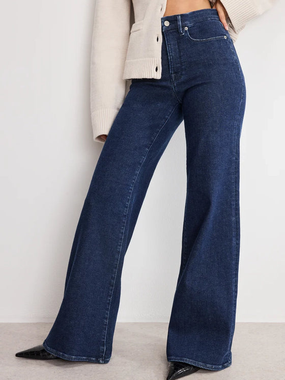 Good Waist Palazzo Jeans in Indigo985