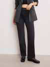Good American Soft Tech Good True Straight Jean in Black343