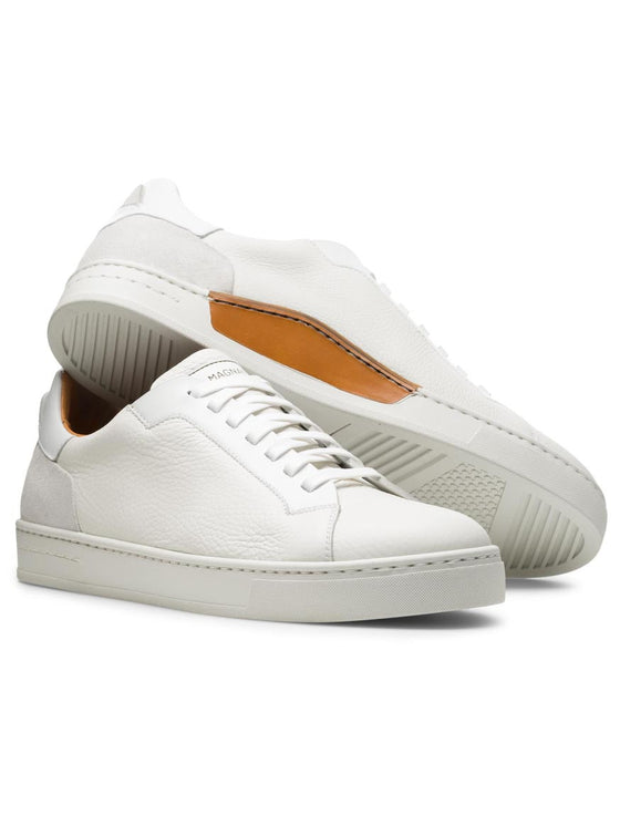 Magnanni Amadeo in White Leather Low Top sneaker