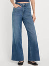Good American Soft Tech Good Waist Palazzo Ankle Jean in Indigo1281