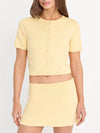 Good American The Keepsake Cardigan in Honey