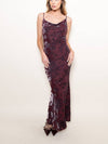 Fore Collection Luxe Cowl Maxi Dress in Burgundy