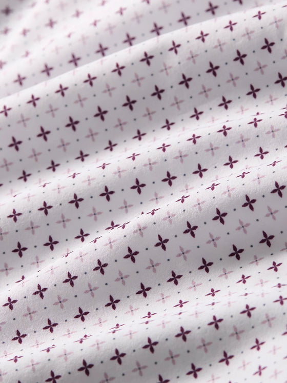 Leeward Dress Shirt in Eggplant Hatch Mark