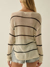 Promesa USA Striped Semi-Sheer Lightweight Knit Loose-Fit Sweater