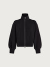 Varley Gibbs Zip Through Sweat in Black sweat shirt