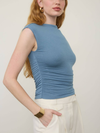 The Workshop Studio's Reversible Funnel Neck Scrunch Knit Top