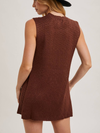 Bluivy's Sleeveless Side Slit & Short Knit Sweater Set