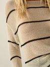 Promesa USA Striped Semi-Sheer Lightweight Knit Loose-Fit Sweater
