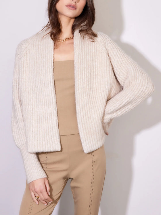 Fifteen Twenty Cely Cropped Cardigan in bone