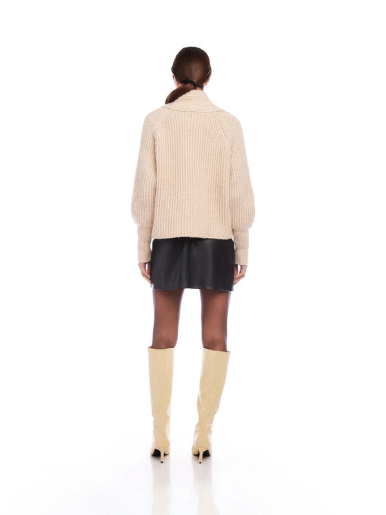 Fifteen Twenty Cely Cropped Cardigan in bone