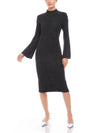 Fifteen Twenty Midi Length Sweater Dress in Charcoal
