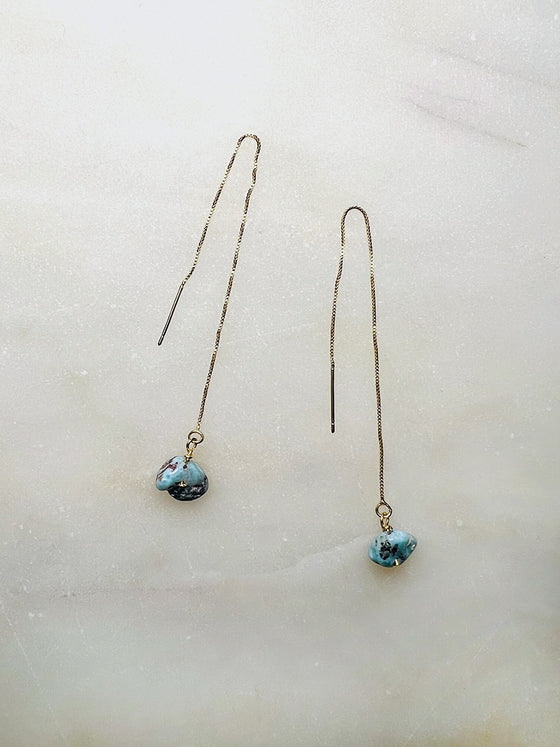 Baubles & Bobbies Limited Edition Amazonite Thread Earrings