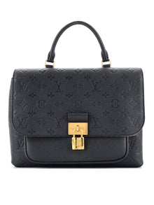  Louis Vuitton Marignan Handbag Monogram black Empreinte Leather