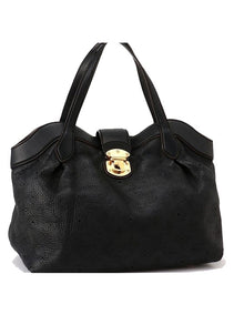  Louis Vuitton Cirrus PM Monogram Mahina Handbag in Black