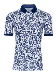  Greyson Wild Flower Polo in Arctic