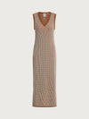 Varley Albane Knit Dress in Caramel Clay