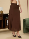 The Workshop Studio's Side Slit Lightweight Midi Skirt 