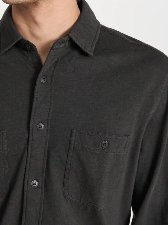 Faherty Brand Knit Seasons Shirt in Washed Black