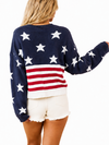 Le Lis Americana Flag Sweater