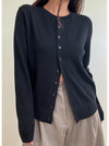 Et Clet Button-Front Cardigan in Black