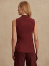 Varley Anastasia Rib Knit Tank in New Maroon