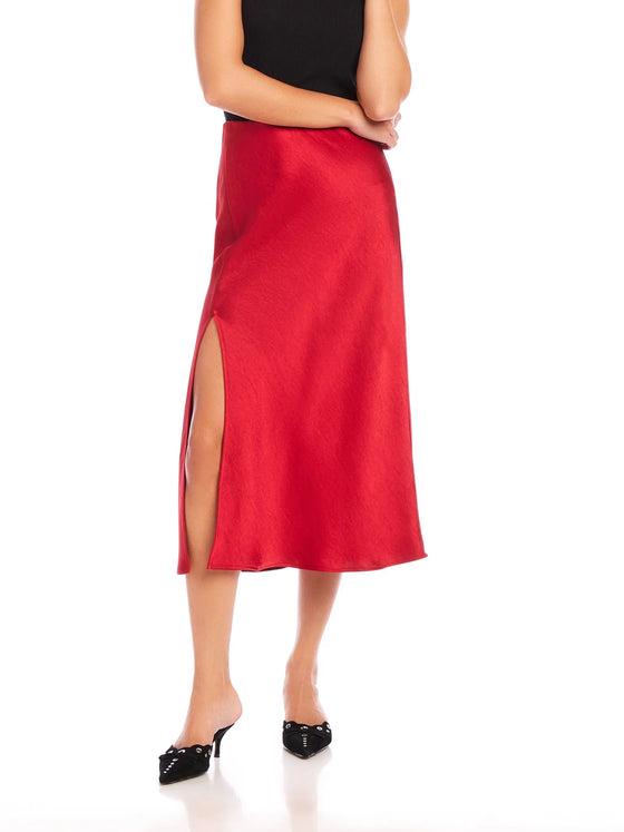 Fifteen Twenty Brielle Midi Skirt in Cherry