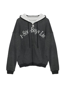  Boys Lie 1-800 Refresh Harley Zip Hoodie in Black