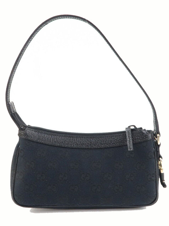 Gucci GG Canvas Hand Bag Accessory Pouch Black 154432