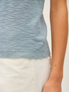 Be Cool's Round Neck Sleeveless Slub Knit Top