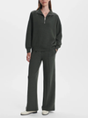 Varley's Hawley Half Zip Sweat in Olive Marl