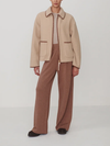 Varley's Ruiko Zip-Through Fleece in Light Taupe