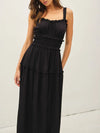 Ruffled Sundress in Black