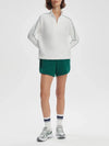 Varley Kirsi Half Zip Midlayer in White/Forest